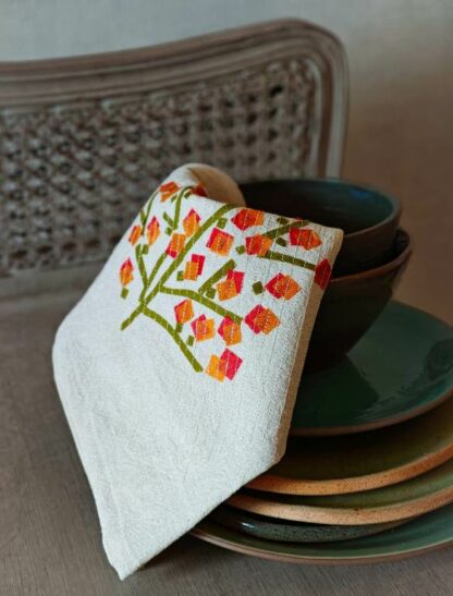 White base: Flower collection Napkin (Set of 4) - Image 9